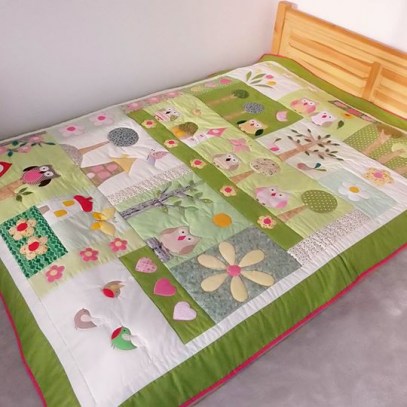 baglyos,ágytakaró, quilt